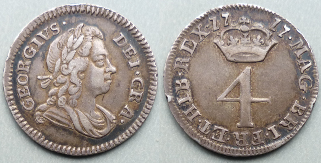 George I 1717 maundy fourpence